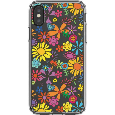 Aesthetic Retro Flowers Clear Phone Case iPhone X/XS exclusively offered by The Urban Flair