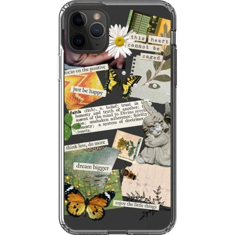 Aesthetic Scrap Collage Clear Phone Case for your iPhone 11 Pro Max exclusively at The Urban Flair