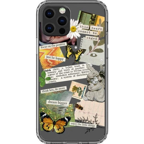 Aesthetic Scrap Collage Clear Phone Case for your iPhone 12 Pro exclusively at The Urban Flair