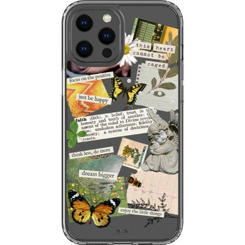 Aesthetic Scrap Collage Clear Phone Case for your iPhone 12 Pro Max exclusively at The Urban Flair