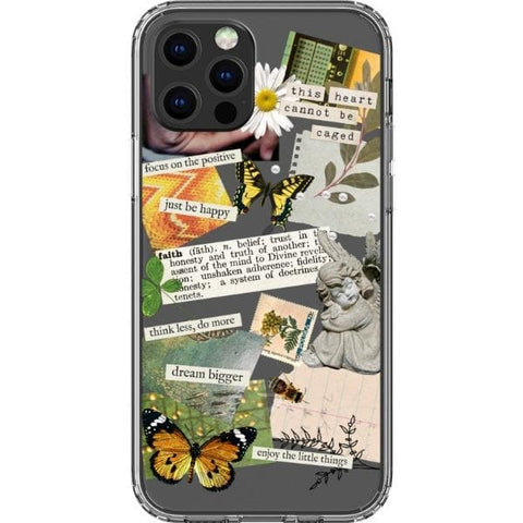Aesthetic Scrap Collage Clear Phone Case for your iPhone 13 Pro exclusively at The Urban Flair