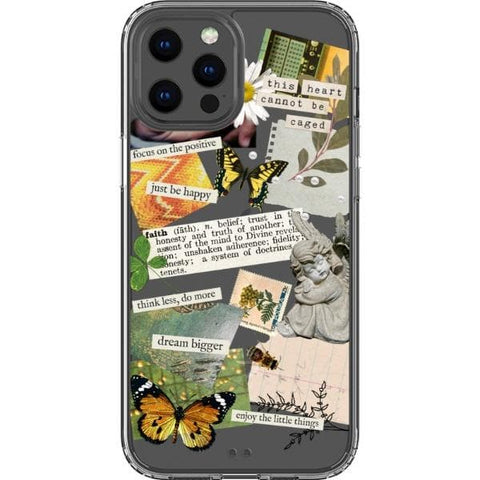 Aesthetic Scrap Collage Clear Phone Case for your iPhone 13 Pro Max exclusively at The Urban Flair