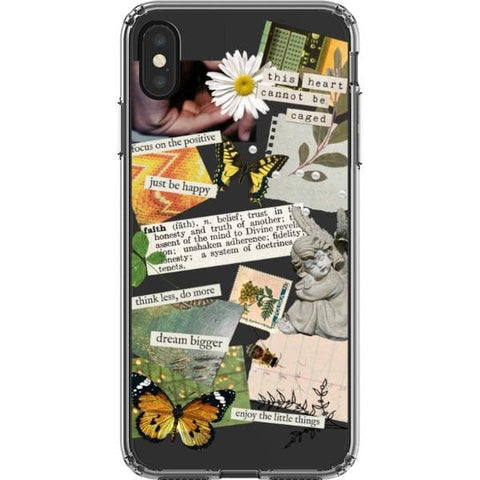 Aesthetic Scrap Collage Clear Phone Case for your iPhone XS Max exclusively at The Urban Flair