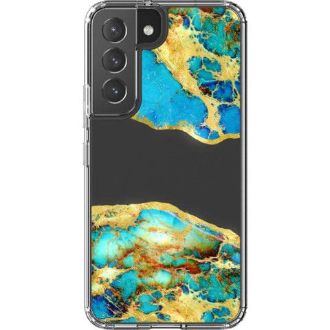 Agate Slices Print Clear Phone Cases Galaxy S22 #1 exclusively offered by The Urban Flair