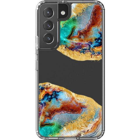 Agate Slices Print Clear Phone Cases Galaxy S22 #2 exclusively offered by The Urban Flair