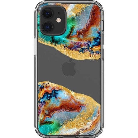 iPhone 12 Mini #2 Agate Slices Print Clear Phone Cases - The Urban Flair