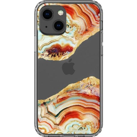 iPhone 13 Mini #3 Agate Slices Print Clear Phone Cases - The Urban Flair