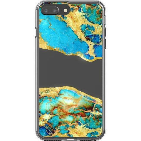 iPhone 7/8 Plus #1 Agate Slices Print Clear Phone Cases - The Urban Flair