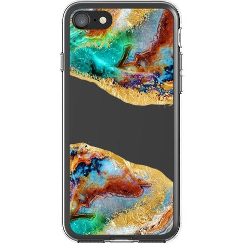 iPhone 7/8/SE 2020 #2 Agate Slices Print Clear Phone Cases - The Urban Flair