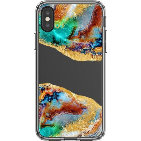 iPhone X/XS #2 Agate Slices Print Clear Phone Cases - The Urban Flair