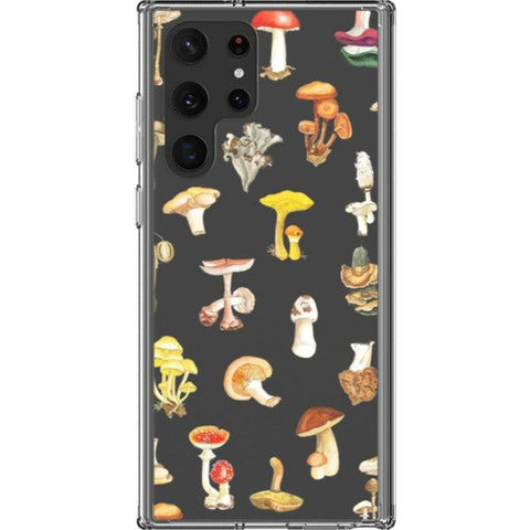 Autumn Watercolor Mushroom Clear Phone Case Galaxy S22 Ultra exclusively offered by The Urban Flair
