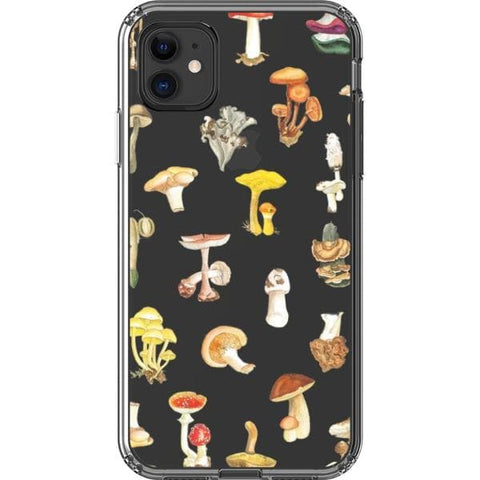iPhone 11 Autumn Watercolor Mushroom Clear Phone Case - The Urban Flair
