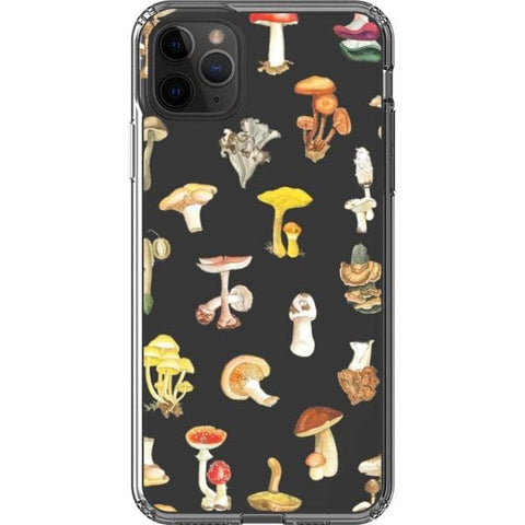 iPhone 11 Pro Max Autumn Watercolor Mushroom Clear Phone Case - The Urban Flair