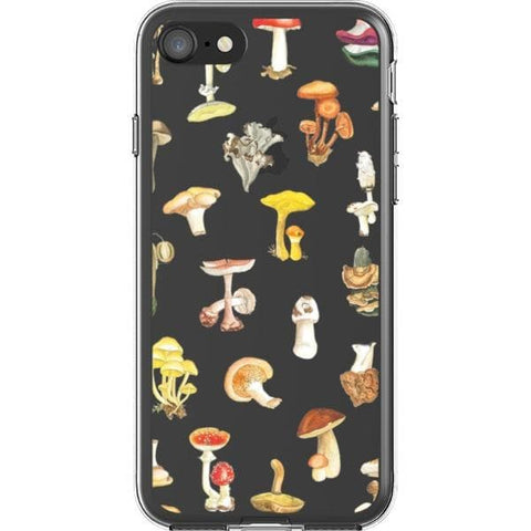 iPhone 7/8/SE 2020 Autumn Watercolor Mushroom Clear Phone Case - The Urban Flair