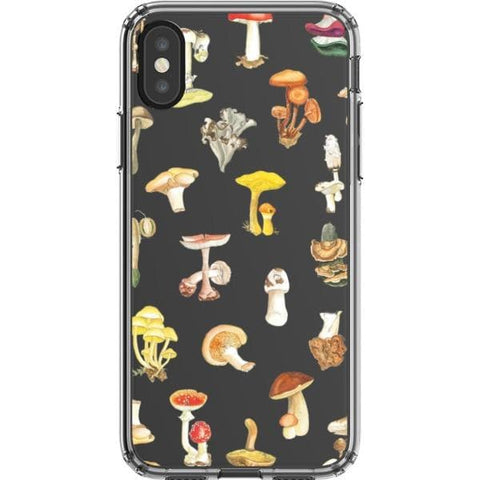 iPhone X/XS Autumn Watercolor Mushroom Clear Phone Case - The Urban Flair