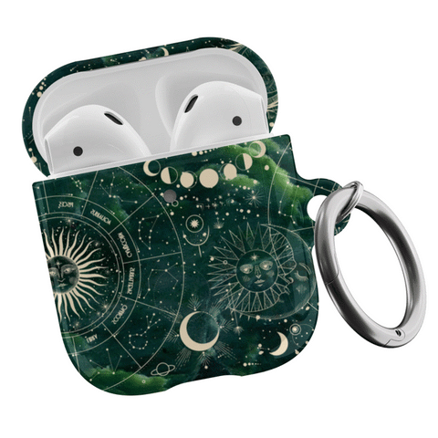 Green Zodiac Abalone Airpods Case