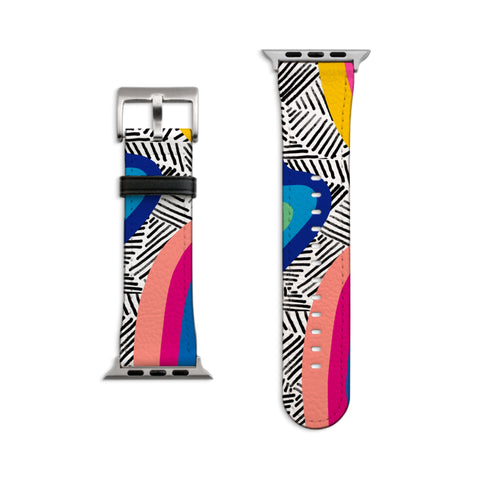 Colorful Abstract Print Apple Watch Band