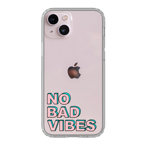 Best Clear Phone Cases For Pink iPhone 13/iPhone 13 Mini No Bad Vibes iPhone 13 exclusively offered by The Urban Flair