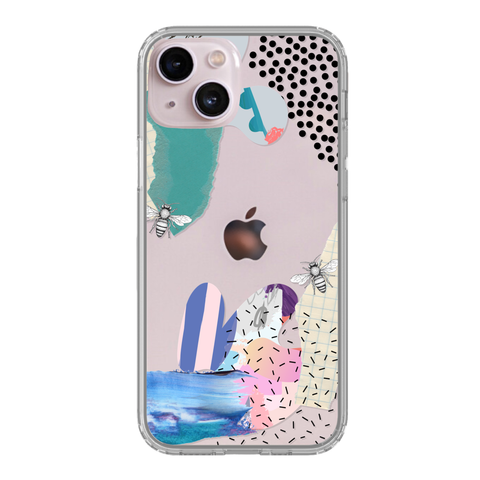 Best Clear Phone Cases For Pink iPhone 13/iPhone 13 Mini Pastel Scraps iPhone 13 exclusively offered by The Urban Flair