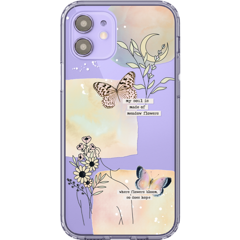 Shop The Best Clear Phone Cases For Purple iPhone 12/iPhone 12 Mini Exclusively at The Urban Flair - Trendy Aesthetic Covers Available for Apple iPhone and Samsung Galaxy Devices