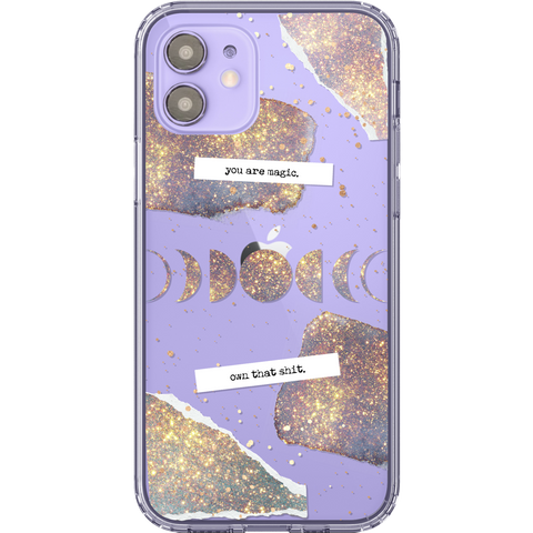 Shop The Best Clear Phone Cases For Purple iPhone 12/iPhone 12 Mini Exclusively at The Urban Flair - Trendy Aesthetic Covers Available for Apple iPhone and Samsung Galaxy Devices