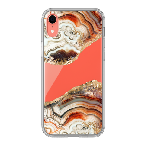 Best Clear Phone Cases For Your Coral iPhone XR Orange Agate Slices exclusively offered by The Urban Flair