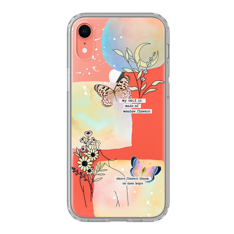 Best Clear Phone Cases For Your Coral iPhone XR Pastel Butterfly Collage exclusively offered by The Urban Flair