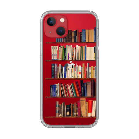 Best Clear Phone Cases For Your Red iPhone Book Shelf iPhone 13 exclusively offered by The Urban Flair