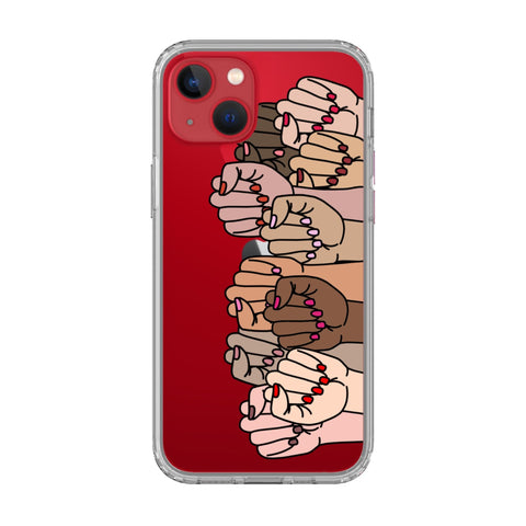 Best Clear Phone Cases For Your Red iPhone Feminist Fists iPhone 13 exclusively offered by The Urban Flair