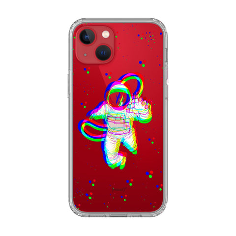 Best Clear Phone Cases For Your Red iPhone Glitch Astronaut iPhone 13 exclusively offered by The Urban Flair