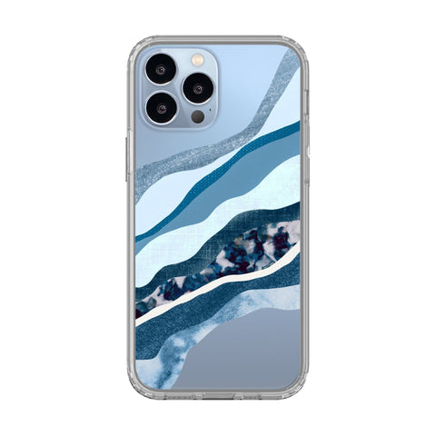 iPhone 13 Pro Max Blue Abstract Layers Best Clear Phone Cases For Your Sierra Blue iPhone 13 Pro & 13 Pro Max - The Urban Flair