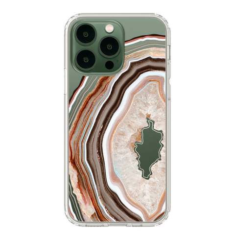Best Clear Phone Cases With Designs For Your Alpine Green iPhone 13 Mini, 13, 13 Pro & 13 Pro Max iPhone 13 Pro Max Nude Geode exclusively offered by The Urban Flair