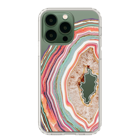Best Clear Phone Cases With Designs For Your Alpine Green iPhone 13 Mini, 13, 13 Pro & 13 Pro Max iPhone 13 Pro Max Pastel Geode exclusively offered by The Urban Flair