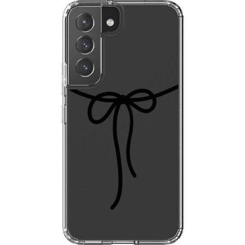 Black Bow Clear Phone Case Galaxy S22 exclusively offered by The Urban Flair