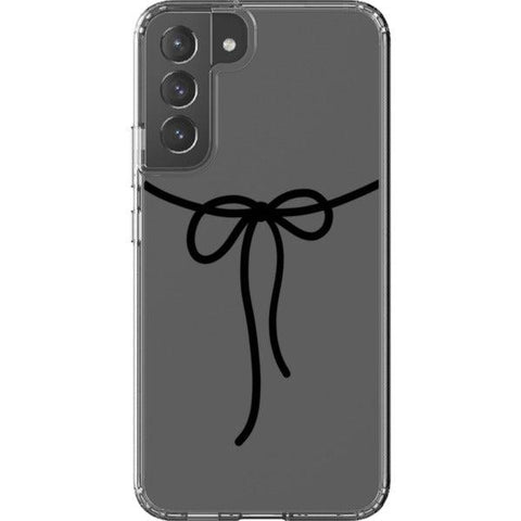 Black Bow Clear Phone Case Galaxy S22 Plus exclusively offered by The Urban Flair