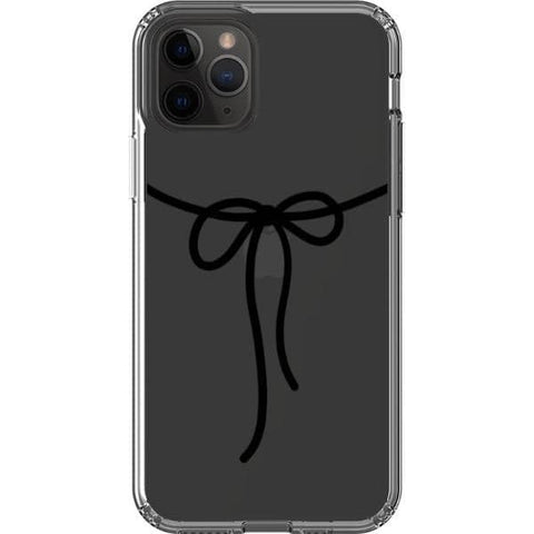 iPhone 11 Pro Black Bow Clear Phone Case - The Urban Flair