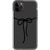 iPhone 11 Pro Black Bow Clear Phone Case - The Urban Flair