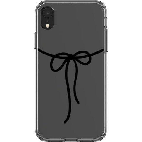 iPhone XR Black Bow Clear Phone Case - The Urban Flair