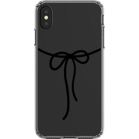 iPhone XS Max Black Bow Clear Phone Case - The Urban Flair