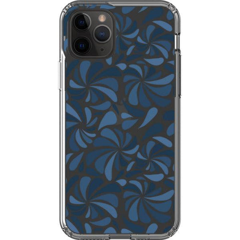 Blue Abstract Splashes Clear Phone Case iPhone 11 Pro exclusively offered by The Urban Flair