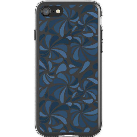 Blue Abstract Splashes Clear Phone Case iPhone 7/8 exclusively offered by The Urban Flair