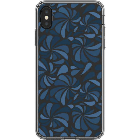 Blue Abstract Splashes Clear Phone Case iPhone XS Max exclusively offered by The Urban Flair