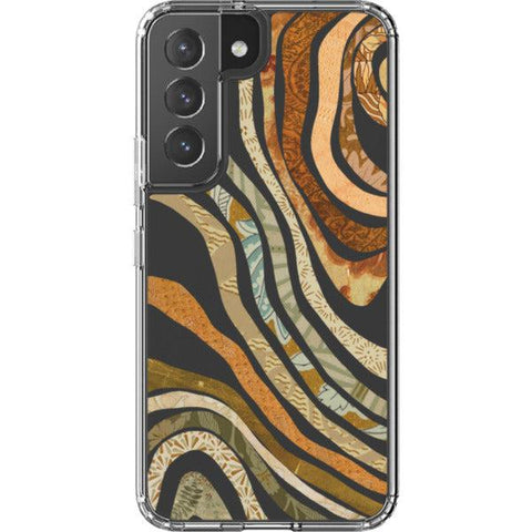 Boho Abstract Lines Clear Phone Case Galaxy S22 exclusively offered by The Urban Flair