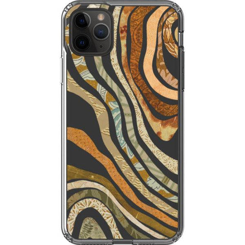 Boho Abstract Lines Clear Phone Case iPhone 11 Pro Max exclusively offered by The Urban Flair