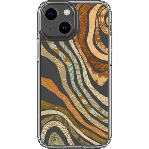 Boho Abstract Lines Clear Phone Case iPhone 13 Mini exclusively offered by The Urban Flair