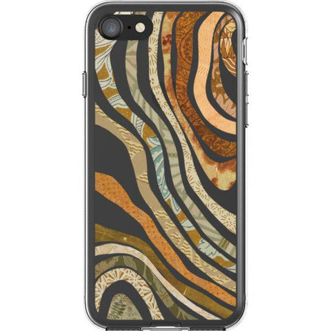 Boho Abstract Lines Clear Phone Case iPhone 7/8 exclusively offered by The Urban Flair