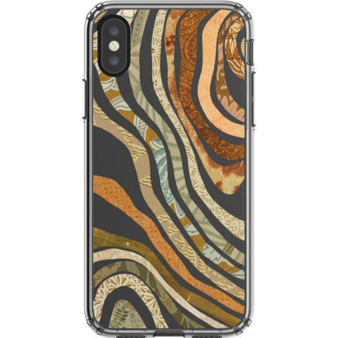 Boho Abstract Lines Clear Phone Case iPhone X/XS exclusively offered by The Urban Flair
