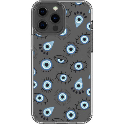 Boho Evil Eyes Clear Phone Case iPhone 13 Pro Max exclusively offered by The Urban Flair