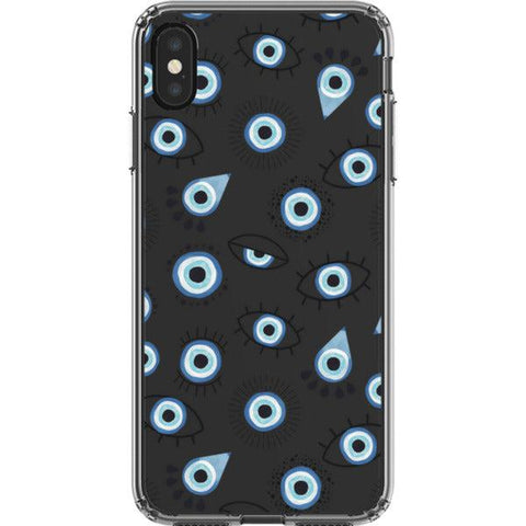 Boho Evil Eyes Clear Phone Case iPhone XS Max exclusively offered by The Urban Flair