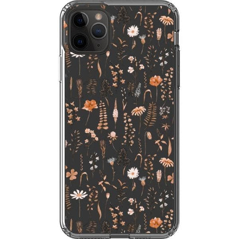 iPhone 11 Pro Max Boho Fall Wild Flower Clear Phone Case - The Urban Flair
